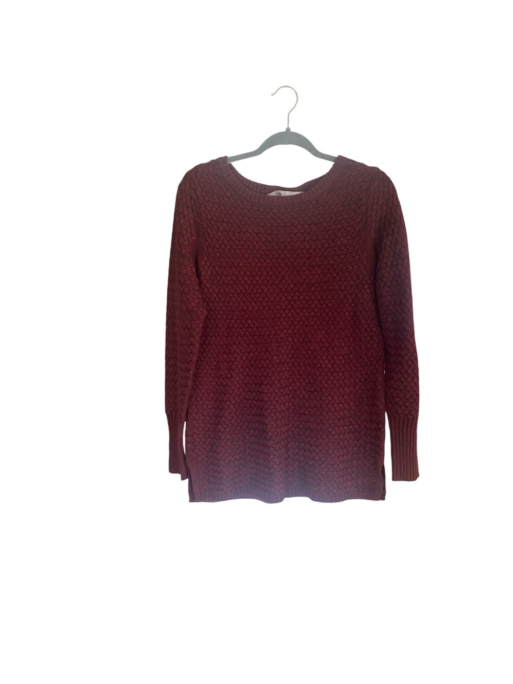 Athlet Crew Neck Knit Sweater - Burgundy Size M